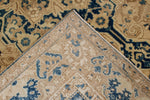 Vintage Handmade 9x12 Beige and Blue Persian Bahtiyari Distressed Area Rug