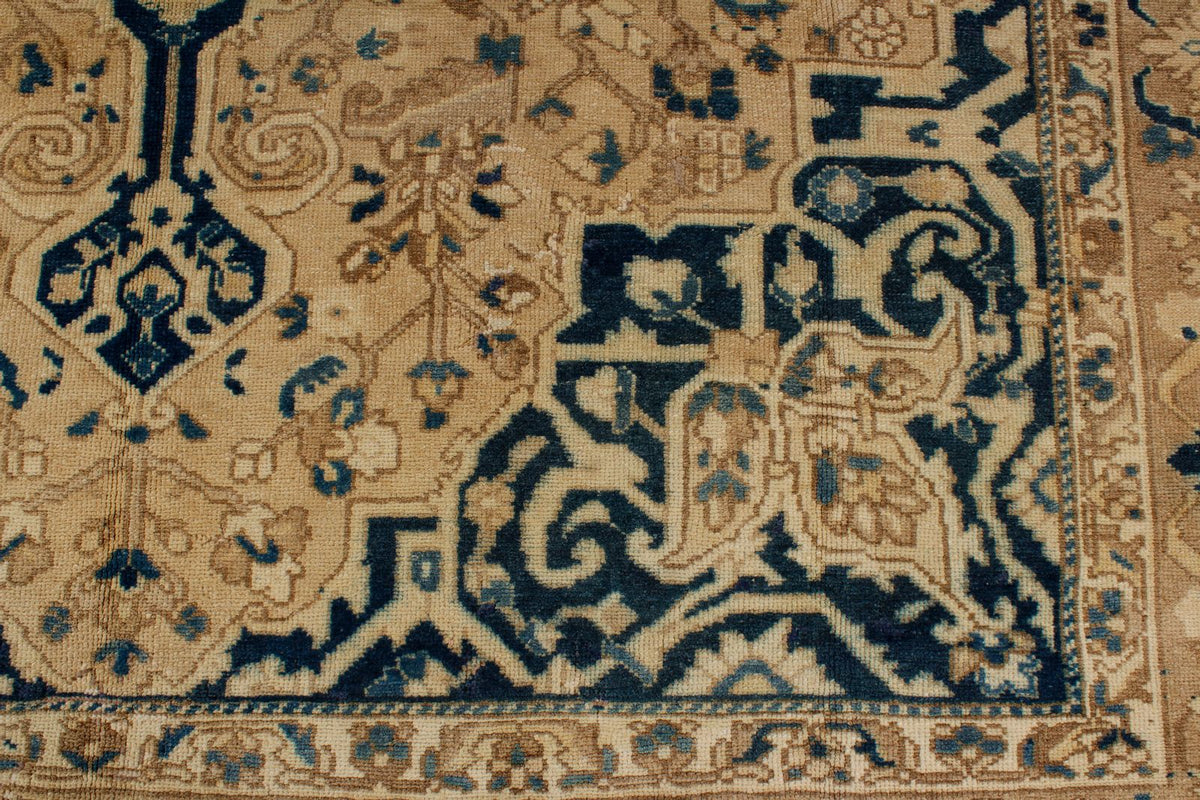 9x12 Beige and Blue Persian Rug