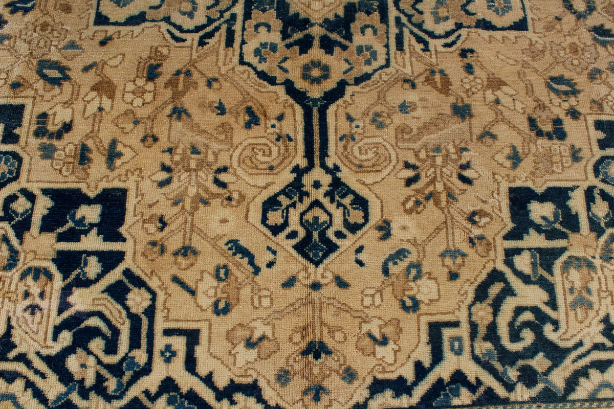 9x12 Beige and Blue Persian Rug