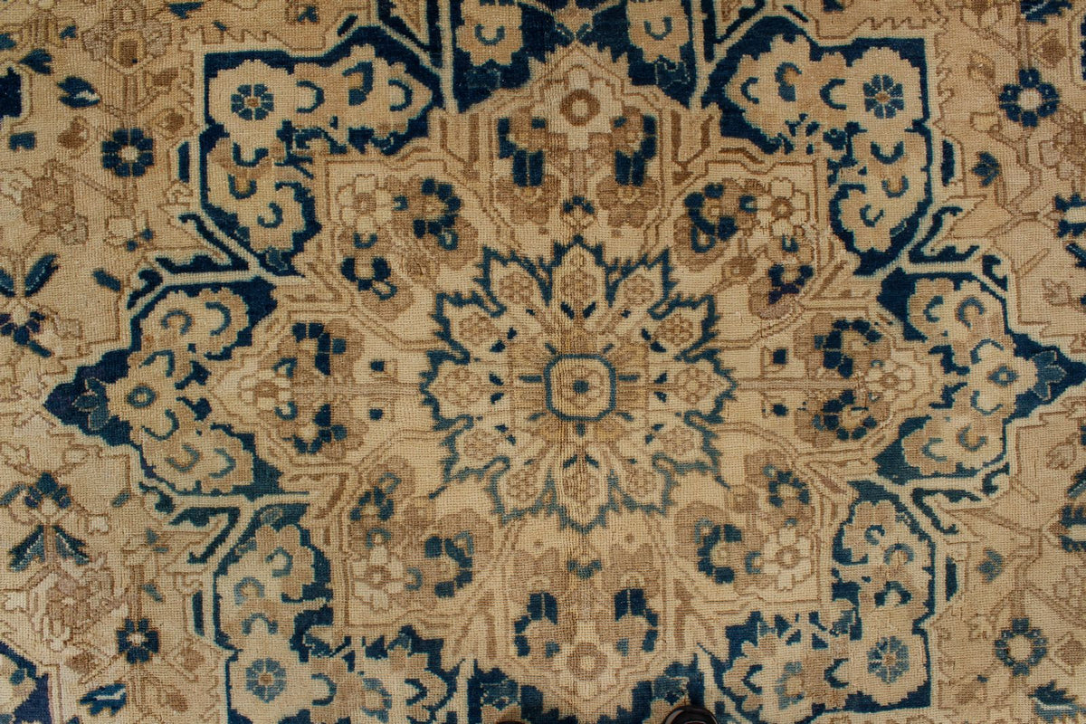 9x12 Beige and Blue Persian Rug