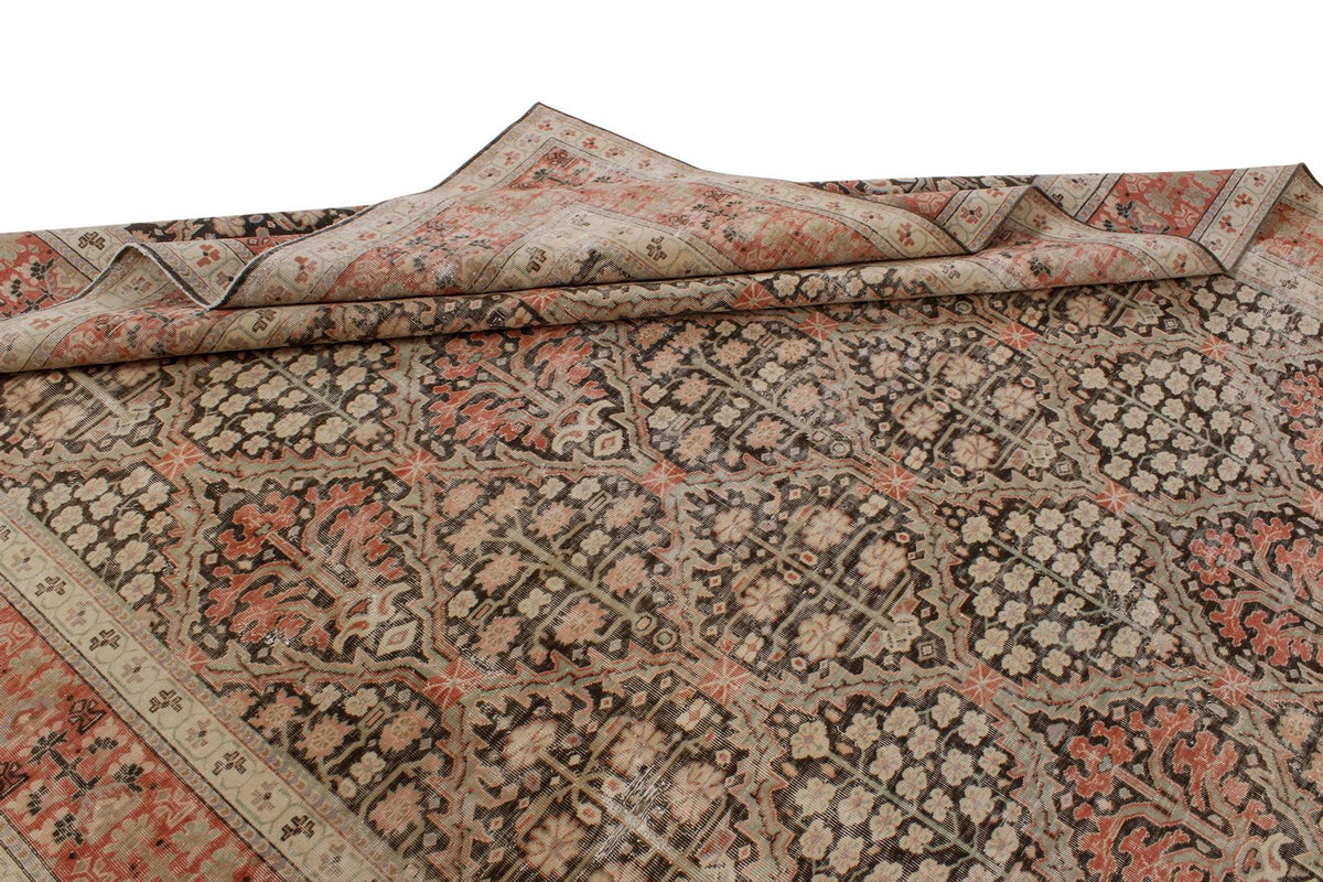 8x12 Black and Pink Persian Traditional Rug