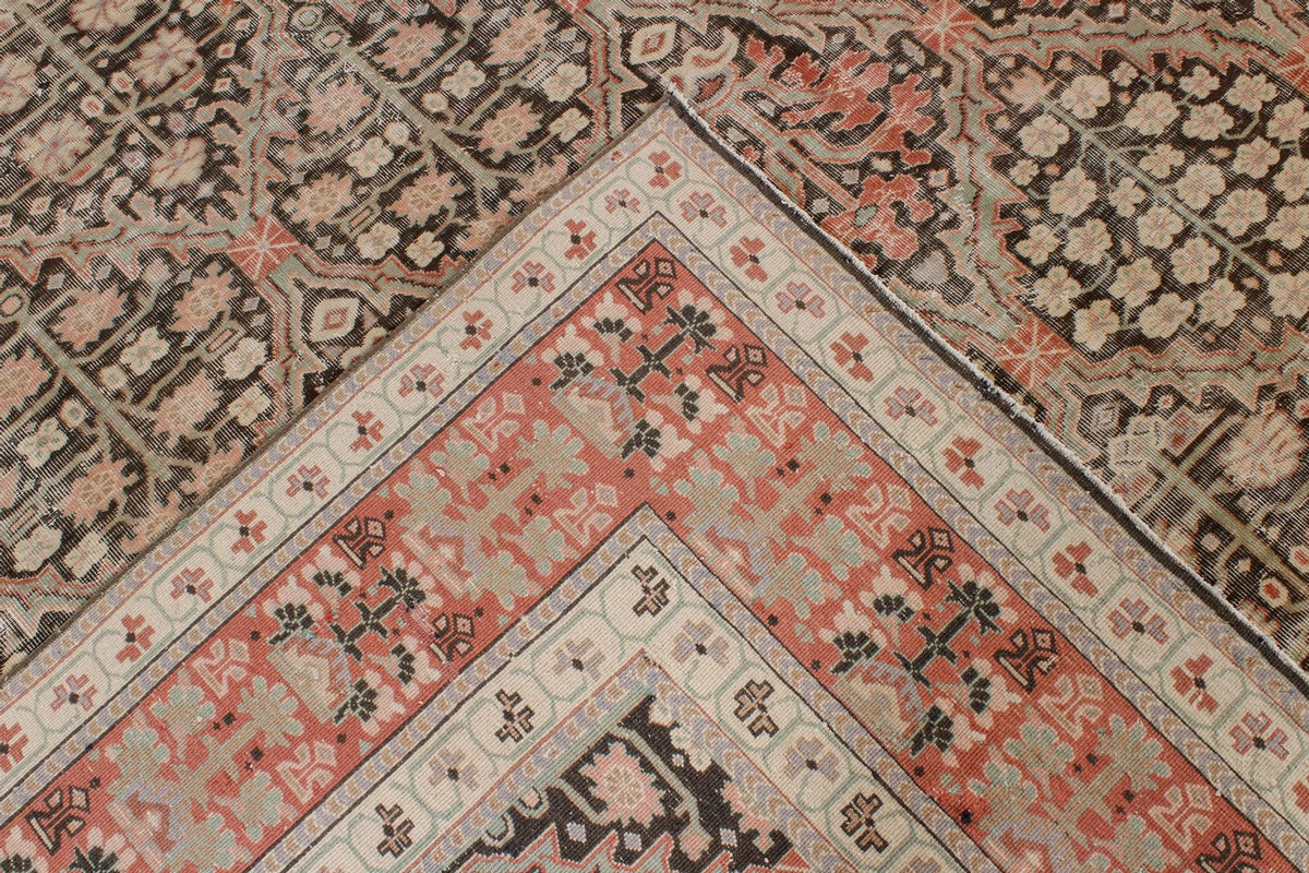 8x12 Black and Pink Persian Traditional Rug