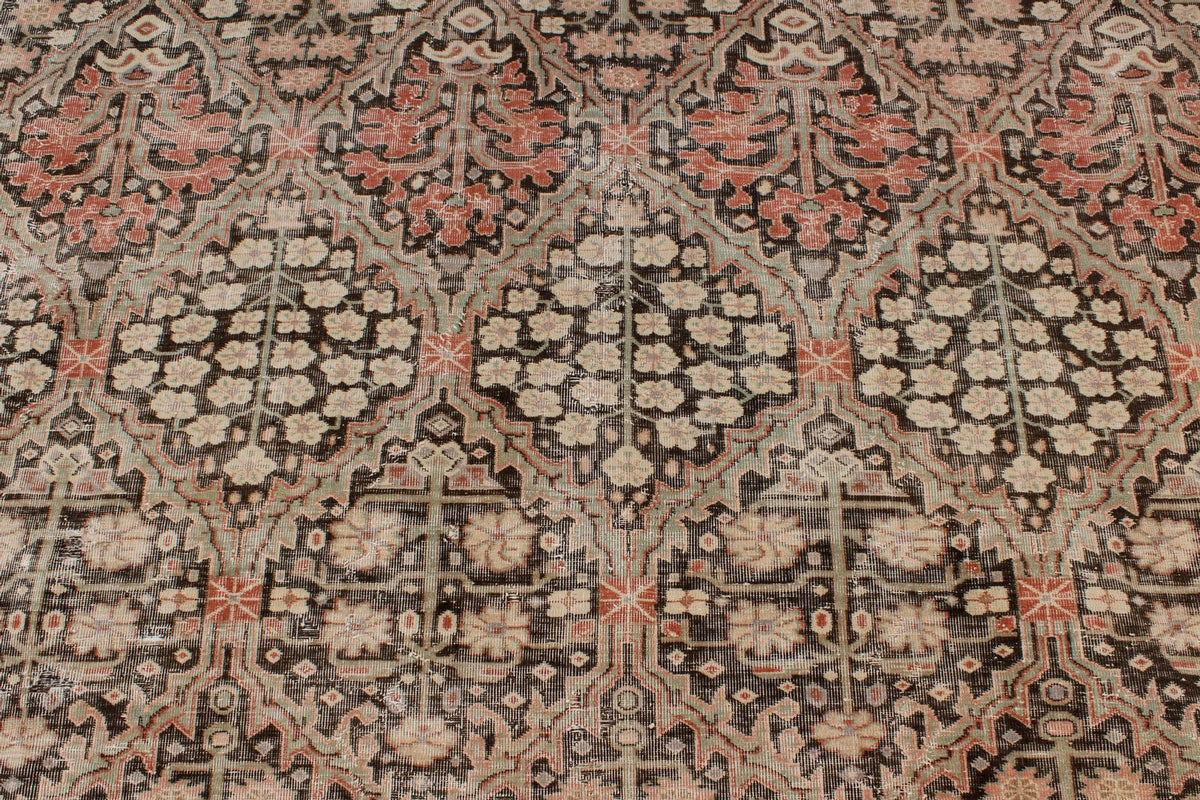 8x12 Black and Pink Persian Traditional Rug