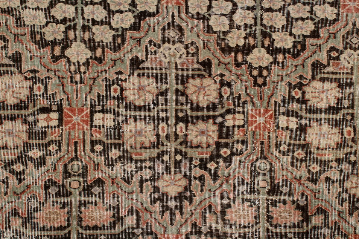 8x12 Black and Pink Persian Traditional Rug