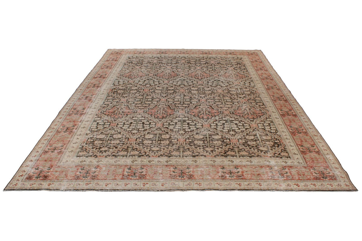 8x12 Black and Pink Persian Traditional Rug