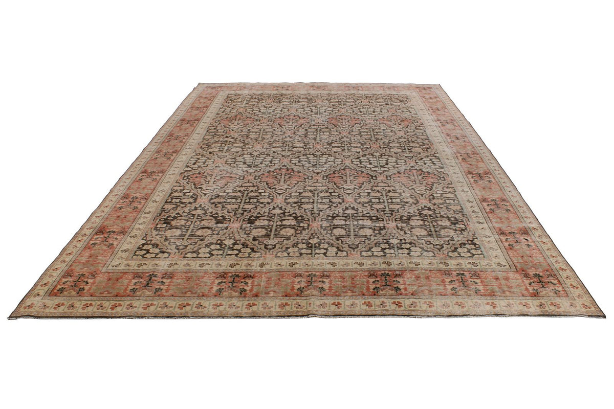 8x12 Black and Pink Persian Traditional Rug