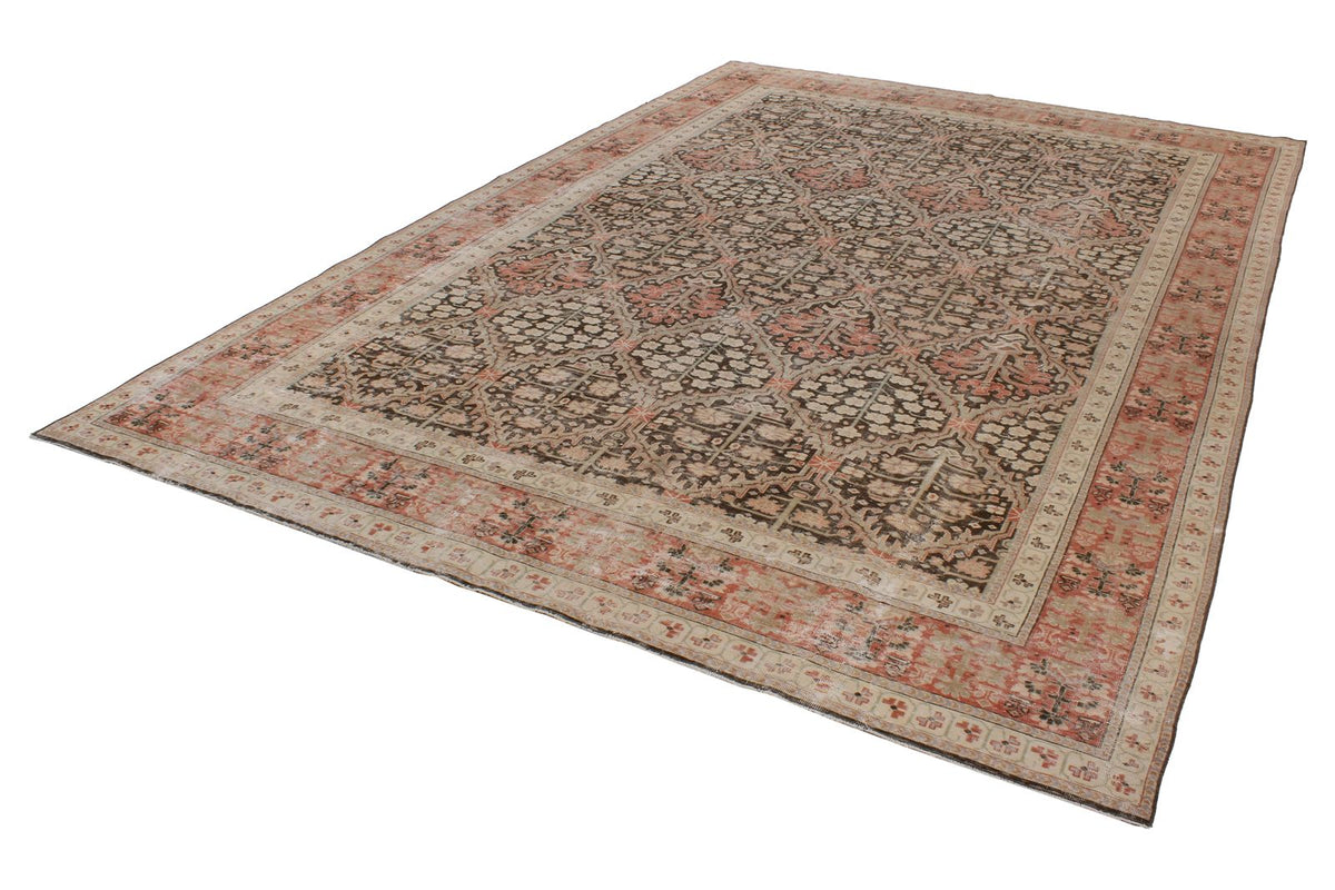 8x12 Black and Pink Persian Traditional Rug