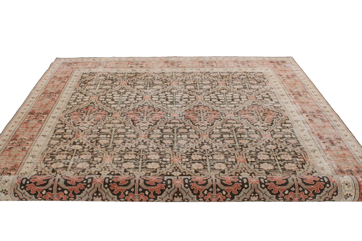 8x12 Black and Pink Persian Traditional Rug
