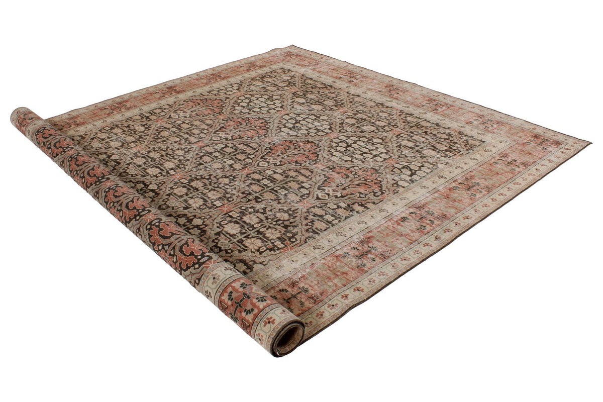 8x12 Black and Pink Persian Traditional Rug