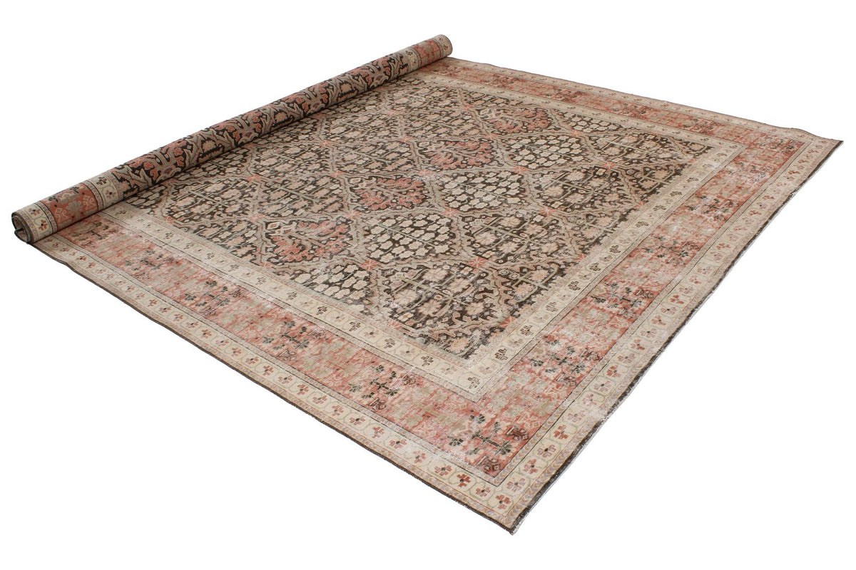 8x12 Black and Pink Persian Traditional Rug