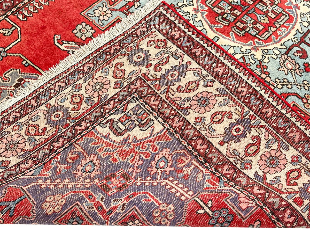 4x7 Red and Ivory Persian Traditional Rug