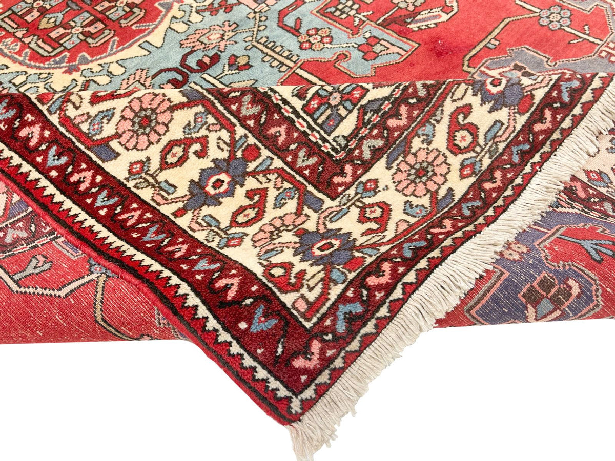 4x7 Red and Ivory Persian Traditional Rug