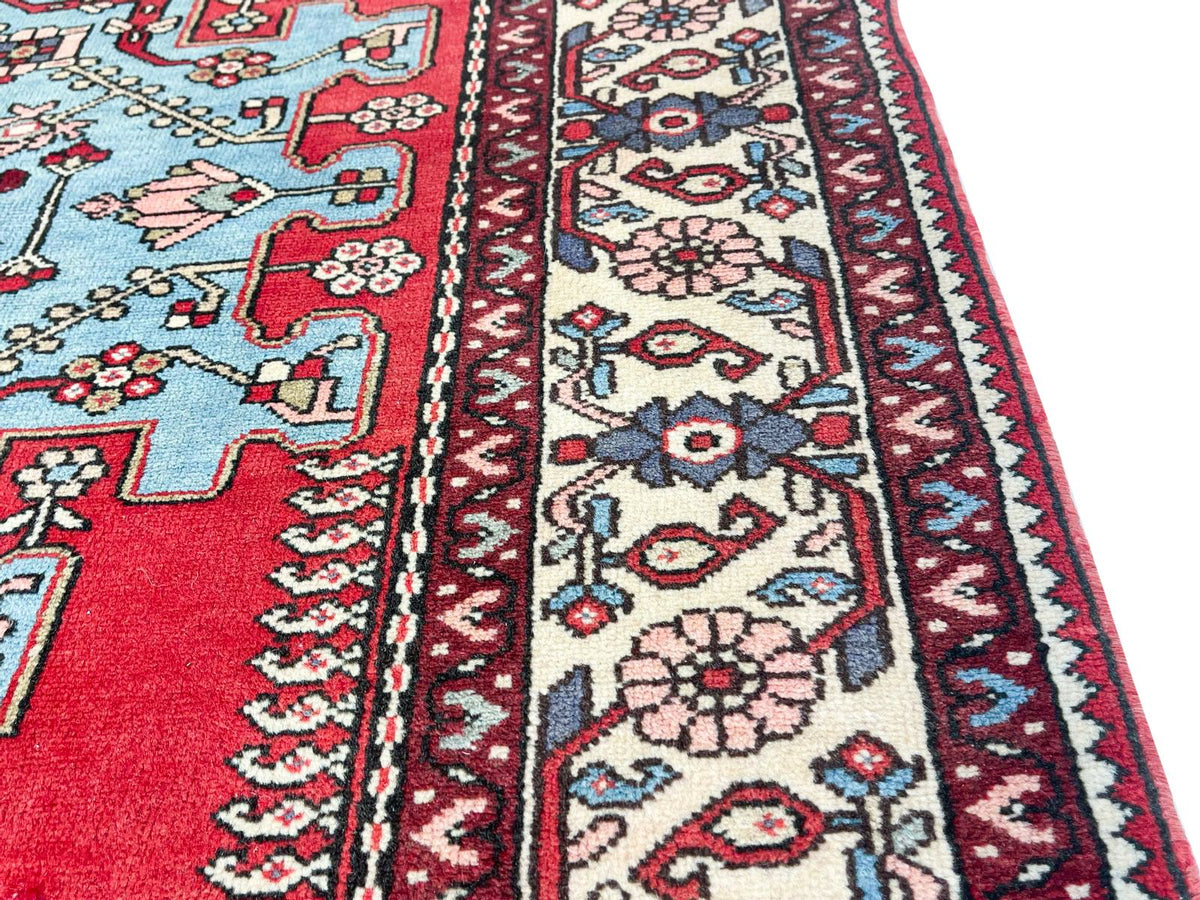 4x7 Red and Ivory Persian Traditional Rug