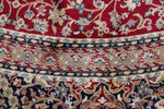 8x8 Red and Navy Turkish Antep Rug