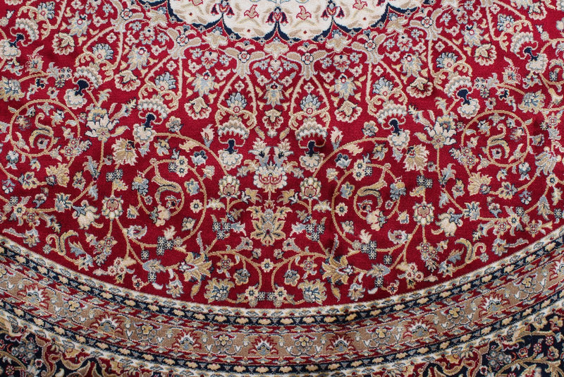 8x8 Red and Navy Turkish Antep Rug