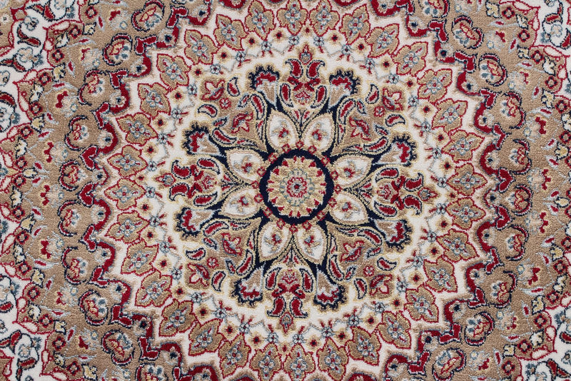 8x8 Red and Navy Turkish Antep Rug