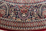 8x8 Red and Navy Turkish Antep Rug