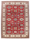 10x14 Red and Ivory Kazak Tribal Rug