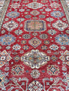 9x12 Red and Beige Kazak Tribal Rug