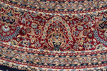 8x8 Navy and Red Turkish Antep Rug