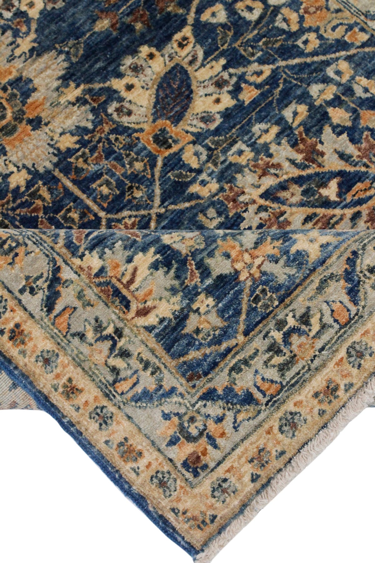 3x5 Navy and Ivory Anatolian Traditional Rug