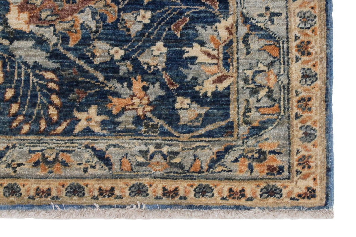 3x5 Navy and Ivory Anatolian Traditional Rug
