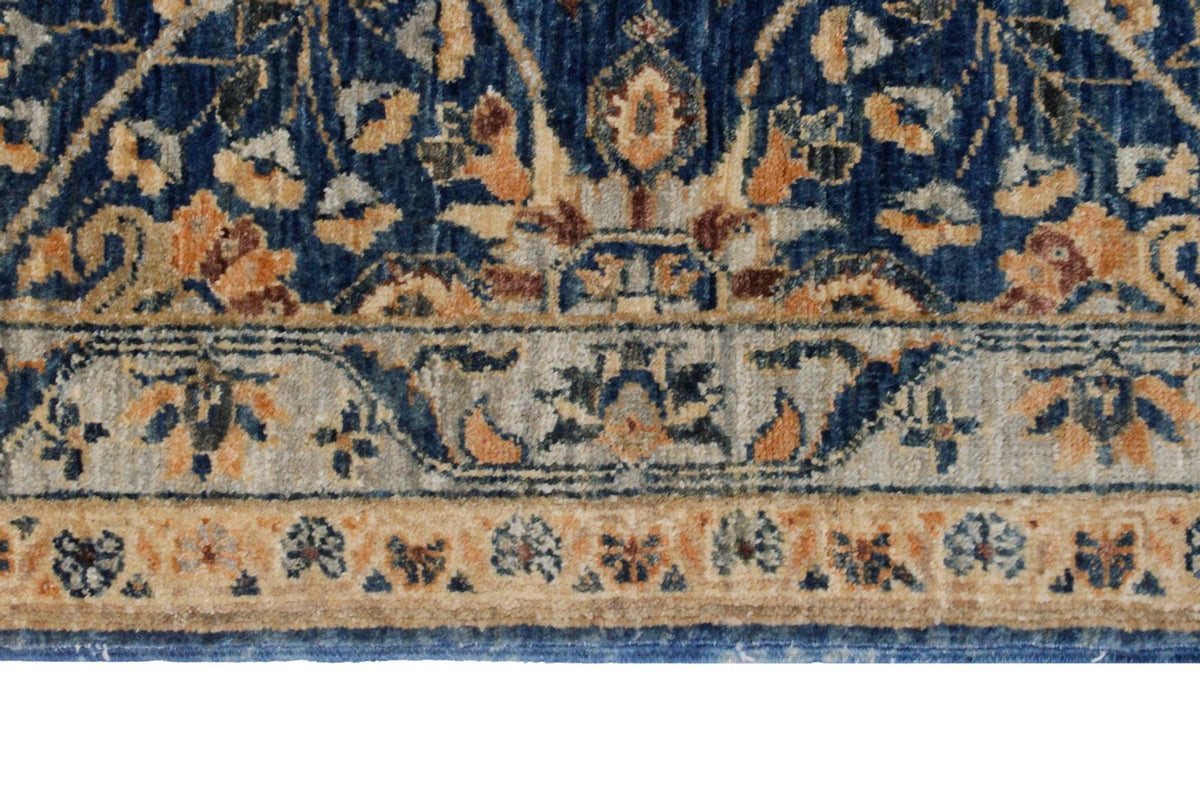 3x5 Navy and Ivory Anatolian Traditional Rug