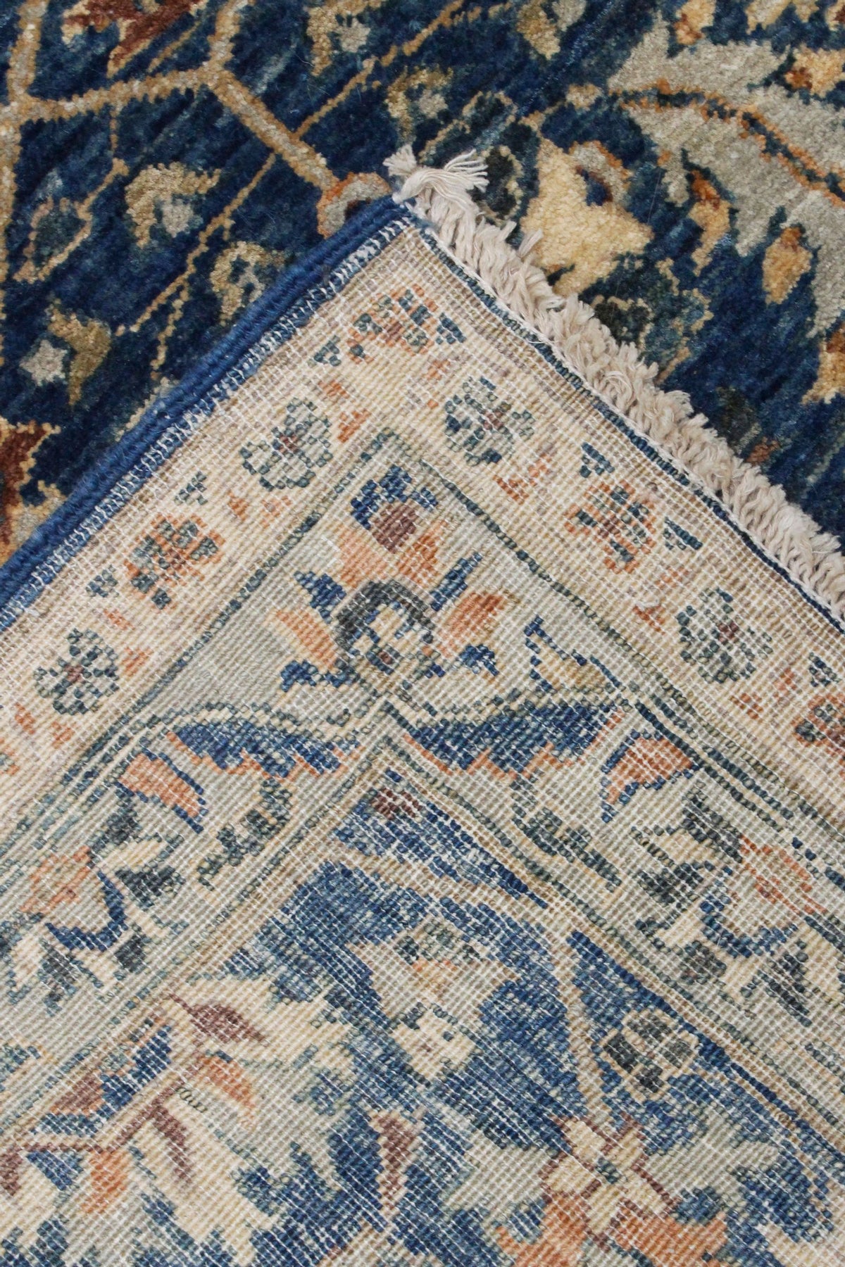 3x5 Navy and Ivory Anatolian Traditional Rug