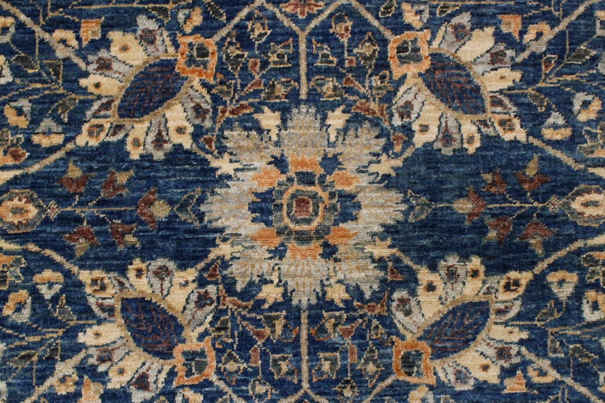 3x5 Navy and Ivory Anatolian Traditional Rug