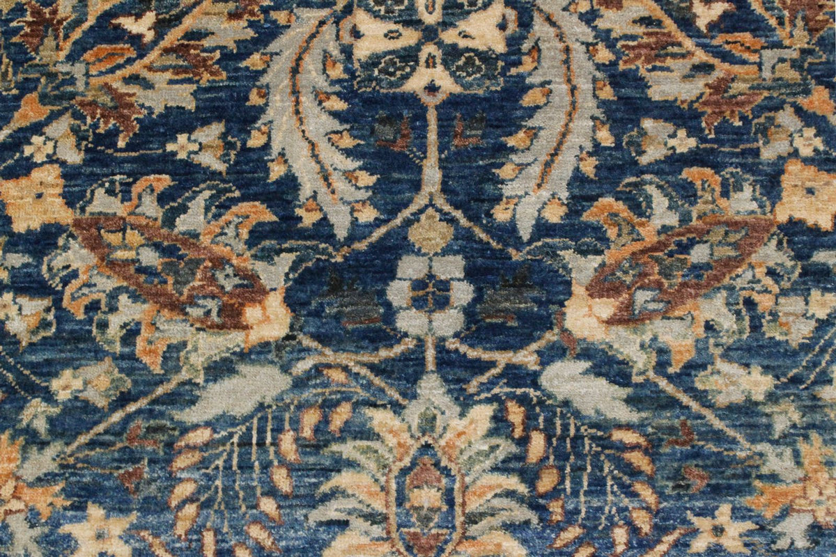 3x5 Navy and Ivory Anatolian Traditional Rug