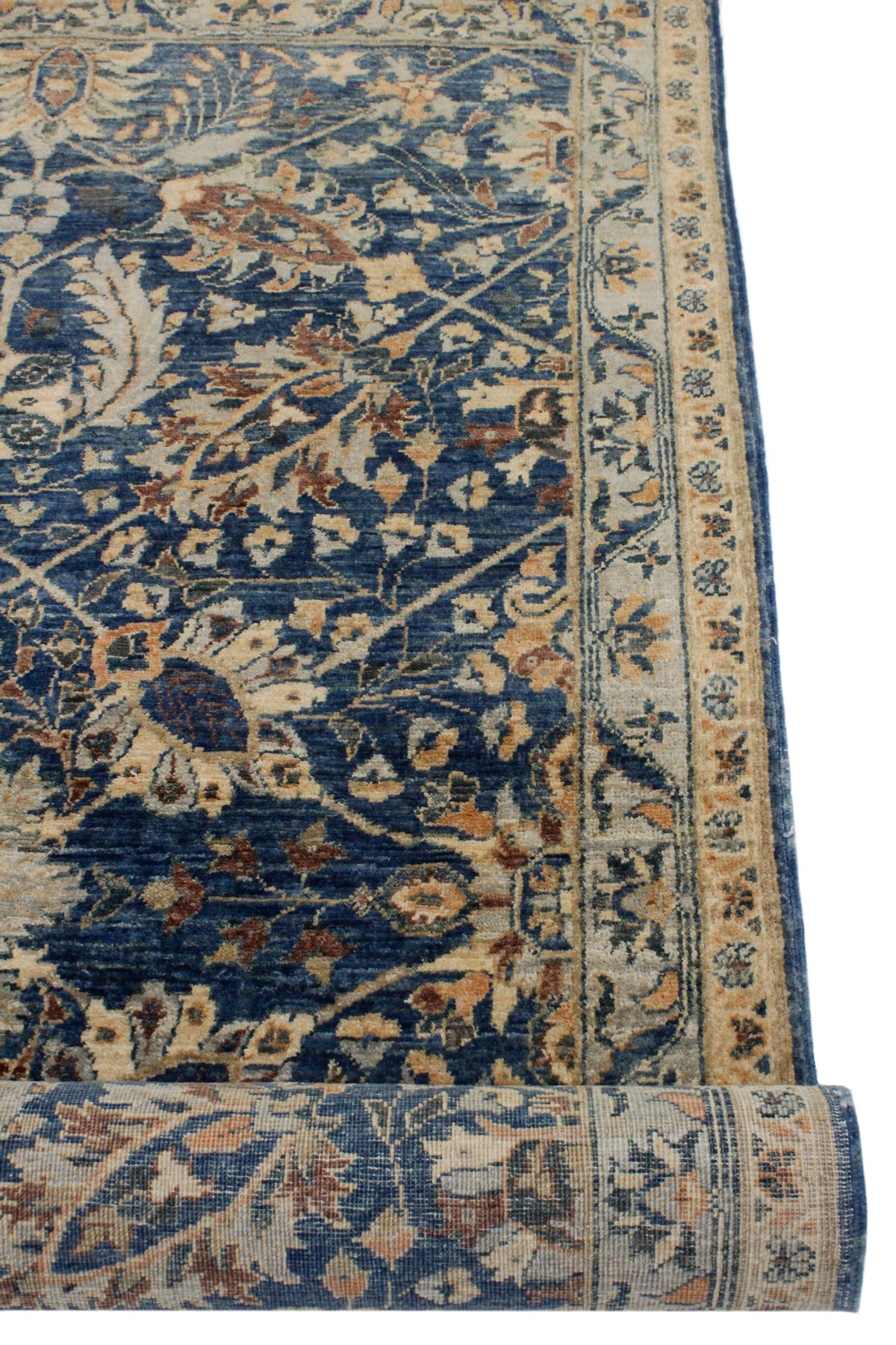 3x5 Navy and Ivory Anatolian Traditional Rug
