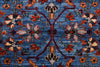 4x6 Blue and Rust Traditional Rug