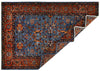 4x6 Blue and Rust Traditional Rug