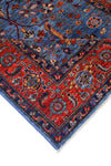 4x6 Blue and Rust Traditional Rug