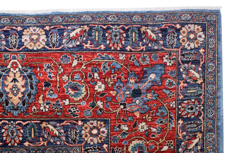 9x12 Rust and Navy Anatolian Traditional Rug