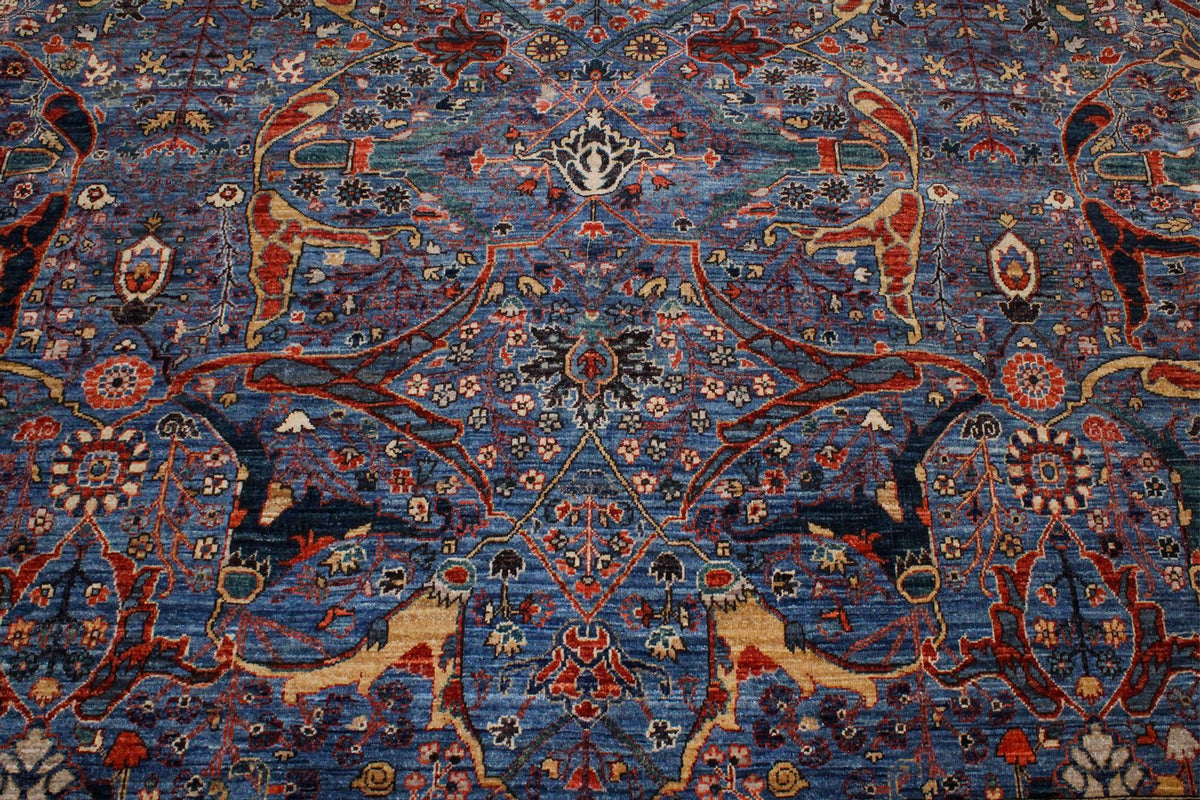 9x12 Rust and Navy Anatolian Traditional Rug