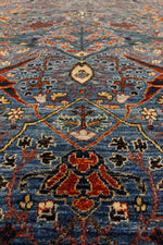 9x12 Rust and Navy Anatolian Traditional Rug