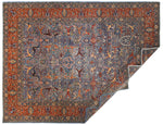 9x12 Rust and Navy Anatolian Traditional Rug