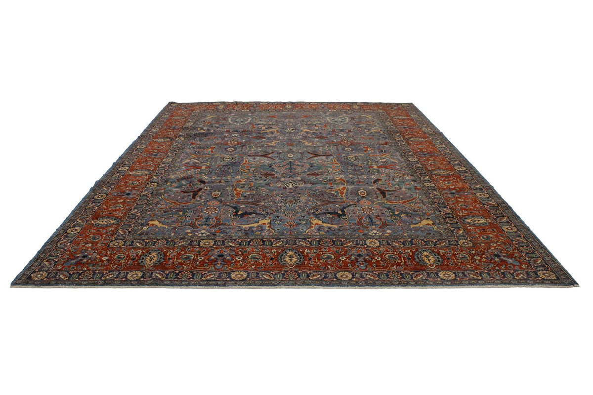 9x12 Rust and Navy Anatolian Traditional Rug