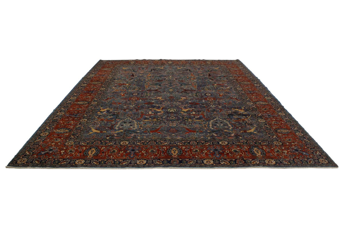 9x12 Rust and Navy Anatolian Traditional Rug