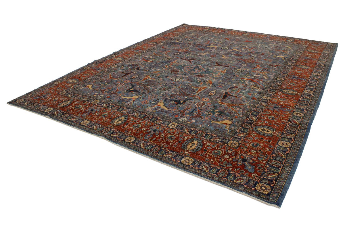 9x12 Rust and Navy Anatolian Traditional Rug