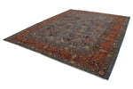 9x12 Rust and Navy Anatolian Traditional Rug