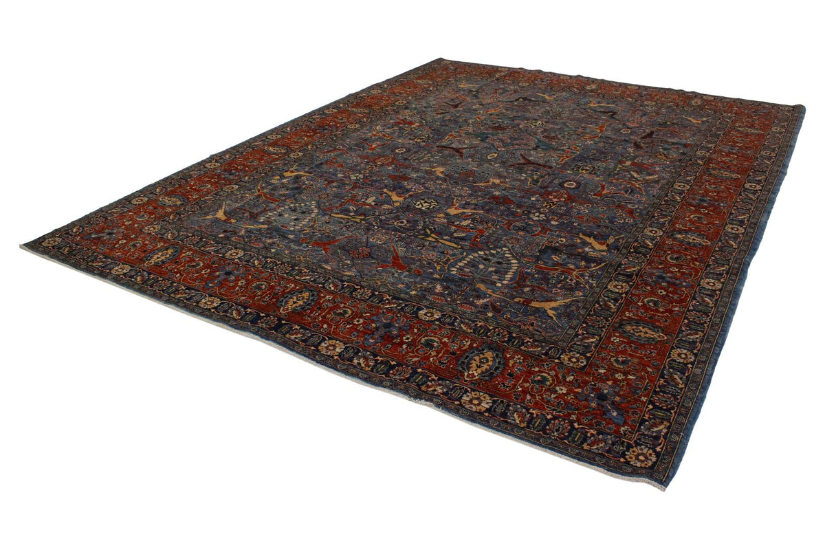 9x12 Rust and Navy Anatolian Traditional Rug