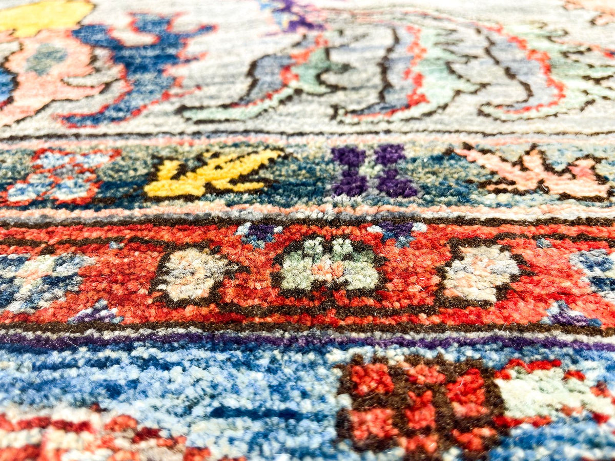 9x12 Gray and Blue Anatolian Traditional Rug