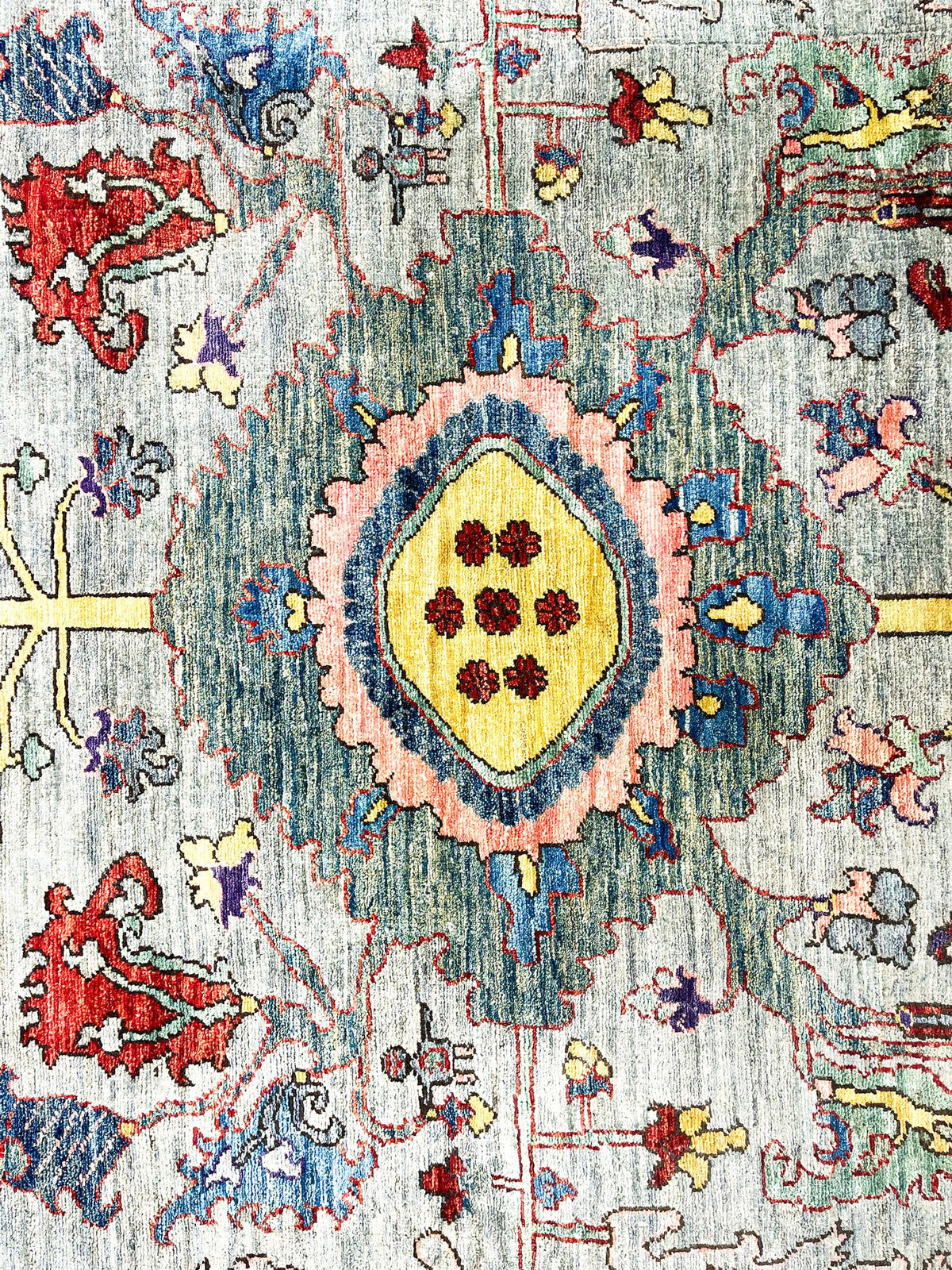 9x12 Gray and Blue Anatolian Traditional Rug