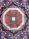 10x14 Navy and Red Turkish Tribal Rug