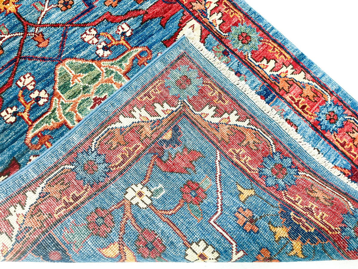 3x12 Blue and Red Anatolian Traditional Runner