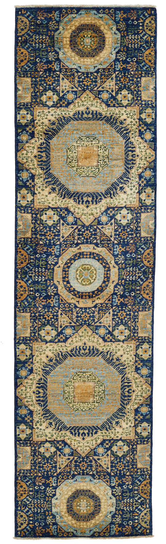 3x10 Navy and Ivory Turkish Tribal Runner