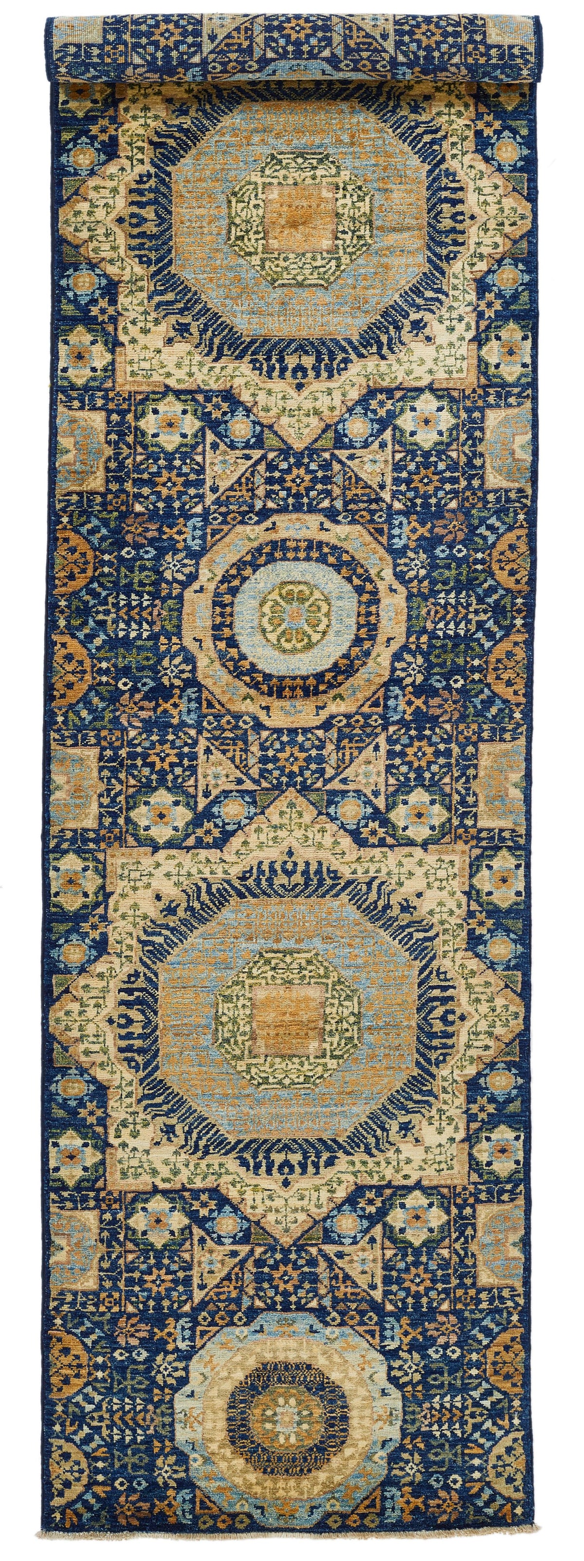 3x10 Navy and Ivory Turkish Tribal Runner