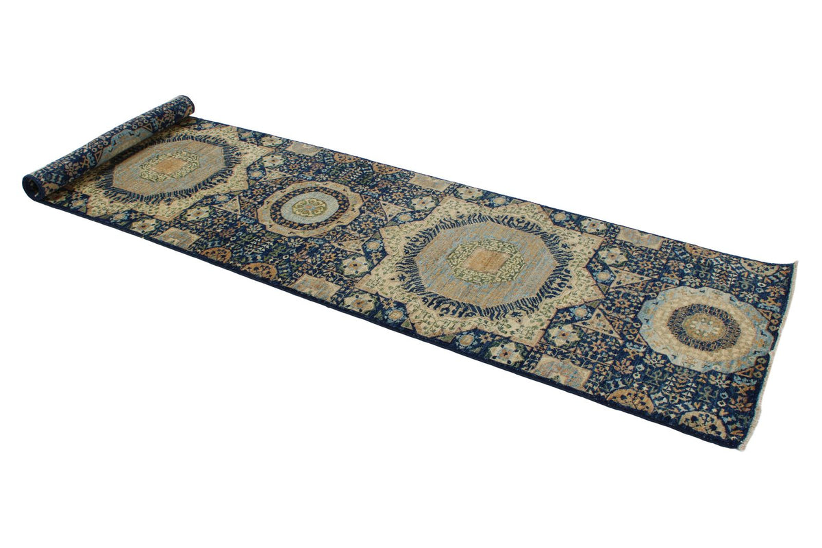 3x10 Navy and Ivory Turkish Tribal Runner